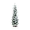 Slim Pencil Xmas Decor Pre-Lit Artificial Christmas Tree