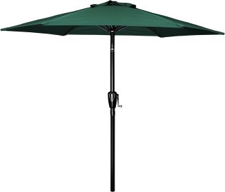 7.5 ft Patio Umbrella with Center Pole (Color: Green)