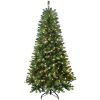 6FT PE/PVC Mixed Automatic Christmas Tree With Lights Xmas Decoration Light Up Holiday Season