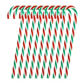 Christmas Candy Canes Acrylic Xmas Tree Pendants Xmas Party Crutch Hanging New Year Christmas Party Home Decoration Gifts (Color: Green)