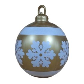 60CM Giant Christmas PVC Inflatable Decorated Ball Made PVC Christmas Tree Outdoor Decoration Toy Ball Gift (Type: F)