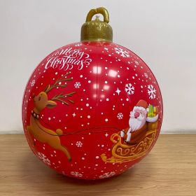 60CM Giant Christmas PVC Inflatable Decorated Ball Made PVC Christmas Tree Outdoor Decoration Toy Ball Gift (Type: G)