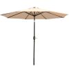 9 ft. Aluminum Market Crank and Tilt Patio Umbrella