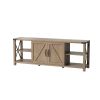 WESOME 68" TV Stand Wood Metal TV Console Industrial Entertainment Center Farmhouse With Storage Cabinets and Shelves, Multiple Color Options