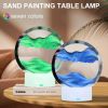 2023 Creative 3D Moving Sand Art Night Light Quicksand Painting Table Lamp LED Lights Hourglass Christmas Gift Home Office Decor