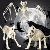 Spook Up Your Halloween Decor with This Vivid Bat Skeleton Model