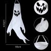 Pack of 3 Halloween Ghost Windsock Hanging Decorations with LED Lights