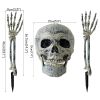 Realistic Skeleton Stakes Halloween Decorations Scary Skull Skeleton Hand Bone For Yard Lawn Stake Garden Graveyard home decor