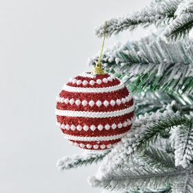 Christmas Tree Decoration Pendant Colorful Ball Christmas Ball 8cm Pendant Hanging Ball Ornament (select: christmas tree decoration-3)