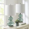 Ellipse Curved Glass Table Lamp, Set of 2