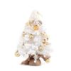 Tabletop Christmas Tree Small Mini Christmas Tree for Table Top;  Artificial Snow Flocked with Xmas Ornaments;  Gold Christmas Decorations for Home Of