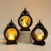 Vintage LED Halloween Candle Lantern Halloween Lantern,Mini Lantern Decorative Lights Vintage Hanging LED Small Candle Lanterns Gifts For Indoor