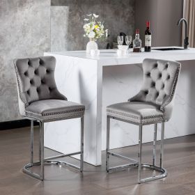 26" Counter Height Bar Stools Set of 2 (Color: as pic)