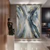 Handmade Oil Painting Canvas Wall Art Decoration Abstract Art Painting Gold Foil Streamer for Home Living Room hallway bedroom luxurious decorative pa