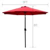 9 ft. Aluminum Market Crank and Tilt Patio Umbrella