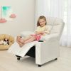 PU Leather Kids Recliner Chair with Cup Holders and Side Pockets