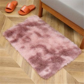 1pc, Tie-Dyed Shaggy Plush Area Rug for Bedroom, Living Room, and Nursery - Soft, Fluffy, Non-Slip, and Washable - Perfect for Kids, Girls (Color: Tie Dye Pink, size: 19.69*31.5inch)