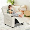 PU Leather Kids Recliner Chair with Cup Holders and Side Pockets