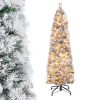 Slim Pencil Xmas Decor Pre-Lit Artificial Christmas Tree