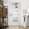 6 Tier Over Door Pantry Organizer Hanging Hooks Door Storage Rack Carbon Steel Basket 62.99in Over Door Shelf for Kitchen Bathroom