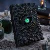 1pc Resin Craft Halloween Dragon Eye Statue, Western Decorative Demon For Bedroom Office Living Room Balcony Desktop Decor