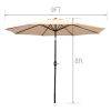 9 ft. Aluminum Market Crank and Tilt Patio Umbrella