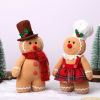 1pc, Christmas Gingerbread Man Plush Toy, Very Suitable For Home Decoration, Shopping Malls, Hotels, Sofas, Desktops And Other Decorations