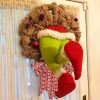 Christmas Thief Wreath Front Door Decoration Family Gathering Decoration Window Wall Indoor And Outdoor Wreath Christmas Halloween Thanksgiving Gift C