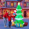 Happy Christmas Holiday Yard Decorations Inflatable W/ LED Lights