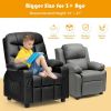 PU Leather Kids Recliner Chair with Cup Holders and Side Pockets