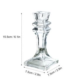 Glass Candle Holder Candlestick Wedding Centerpiece Candle Holders Romantic Wedding Centerpieces For Tables Wedding Home Decor (Color: 15.5x8cm1, Ships From: CN)