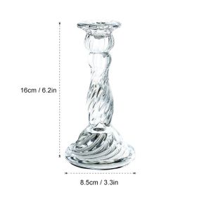 Glass Candle Holder Candlestick Wedding Centerpiece Candle Holders Romantic Wedding Centerpieces For Tables Wedding Home Decor (Color: 16x8cm, Ships From: CN)