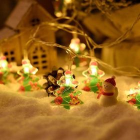 Christmas LED String Light, LED Xmas Tree Snowman Santa Claus String Light (Color: GRUOP 5)