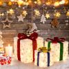 Christmas Lighted Gift Boxes Decorations for Indoor & Outdoor