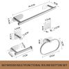 Non-perforated stainless steel bathroom pendant set toilet towel rack ring non-marking hook paper towel holder