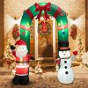 Happy Christmas Holiday Yard Decorations Inflatable W/ LED Lights