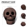 1/4/8/12pcs, Halloween Fire Pit Skull Ceramic Props, Reusable Fireproof Skull Fire Pit, Halloween Decor For Party, BBQ, Fire Pit ,Fireplace, Gas