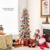 Slim Pencil Xmas Decor Pre-Lit Artificial Christmas Tree