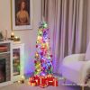 Slim Pencil Xmas Decor Pre-Lit Artificial Christmas Tree