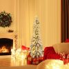 Slim Pencil Xmas Decor Pre-Lit Artificial Christmas Tree