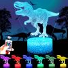 16 Colors Children 3D Illusion Bedside Lamp Remote Control Night Light For Kids 2 3 4 5 6 7 8-12 Year Old; Birthday Gifts For Boys; Home Decorations