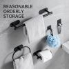 Non-perforated stainless steel bathroom pendant set toilet towel rack ring non-marking hook paper towel holder