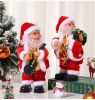 Christmas Electric Musical Hip Dancing Play Guitar Santa Claus Doll Ornament with Music Party Christmas Decoration Gift for Kids