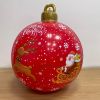 60CM Giant Christmas PVC Inflatable Decorated Ball Made PVC Christmas Tree Outdoor Decoration Toy Ball Gift