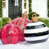 60CM Giant Christmas PVC Inflatable Decorated Ball Made PVC Christmas Tree Outdoor Decoration Toy Ball Gift