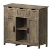 Storage Cabinets,Wooden Floor Cabinet,with Drawers and Shelves Storage Cabinets,Accent Cabinet for Living Room,Bedroom